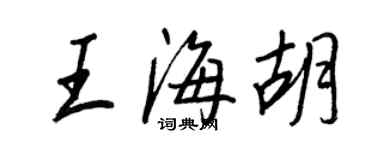 王正良王海胡行书个性签名怎么写