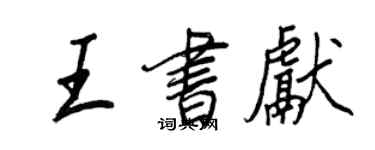 王正良王书献行书个性签名怎么写