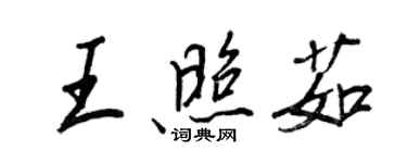 王正良王照茹行书个性签名怎么写