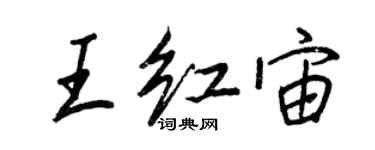 王正良王红宙行书个性签名怎么写