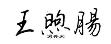 王正良王煦肠行书个性签名怎么写