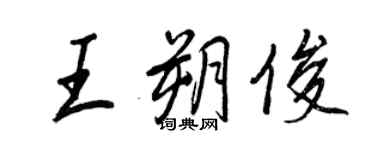 王正良王朔俊行书个性签名怎么写