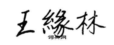 王正良王缘林行书个性签名怎么写