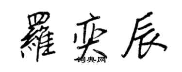 王正良罗奕辰行书个性签名怎么写