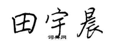 王正良田宇晨行书个性签名怎么写