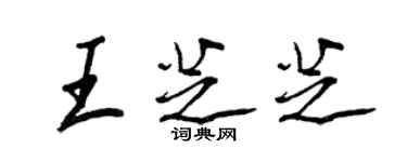 王正良王芝芝行书个性签名怎么写