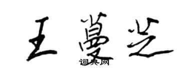 王正良王蔓芝行书个性签名怎么写