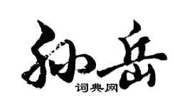 胡问遂孙岳行书个性签名怎么写