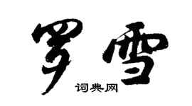 胡问遂罗雪行书个性签名怎么写