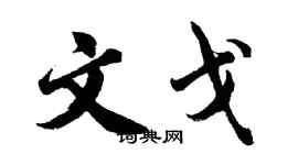 胡问遂文戈行书个性签名怎么写
