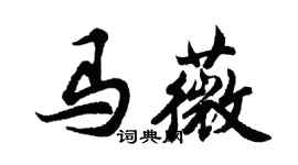 胡问遂马薇行书个性签名怎么写
