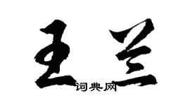 胡问遂王兰行书个性签名怎么写