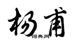 胡问遂杨甫行书个性签名怎么写