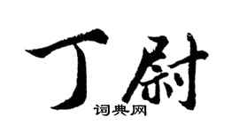 胡问遂丁尉行书个性签名怎么写