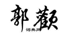 胡问遂郭颧行书个性签名怎么写