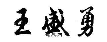 胡问遂王盛勇行书个性签名怎么写