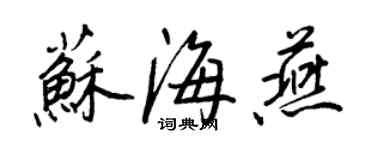 王正良苏海燕行书个性签名怎么写