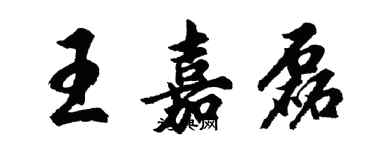 胡问遂王嘉磊行书个性签名怎么写