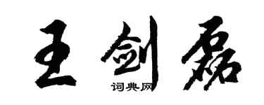 胡问遂王剑磊行书个性签名怎么写