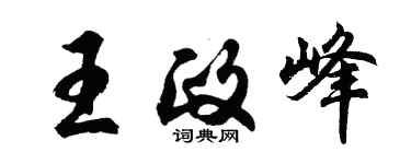 胡问遂王政峰行书个性签名怎么写