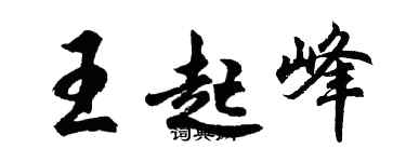胡问遂王起峰行书个性签名怎么写