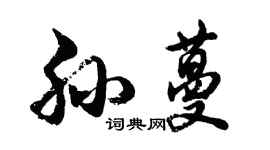胡问遂孙蔓行书个性签名怎么写