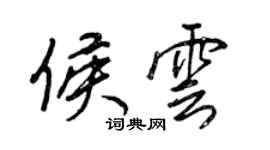 王正良侯云行书个性签名怎么写