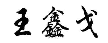 胡问遂王鑫戈行书个性签名怎么写
