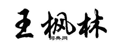 胡问遂王枫林行书个性签名怎么写