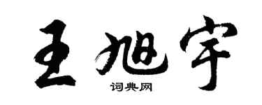 胡问遂王旭宇行书个性签名怎么写