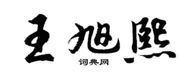 胡问遂王旭熙行书个性签名怎么写