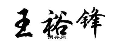 胡问遂王裕锋行书个性签名怎么写