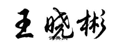 胡问遂王晓彬行书个性签名怎么写
