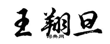 胡问遂王翔旦行书个性签名怎么写
