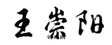 胡问遂王崇阳行书个性签名怎么写