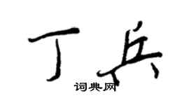 王正良丁兵行书个性签名怎么写