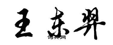 胡问遂王东羿行书个性签名怎么写