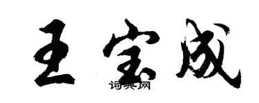 胡问遂王宝成行书个性签名怎么写