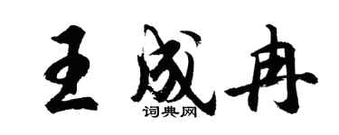 胡问遂王成冉行书个性签名怎么写
