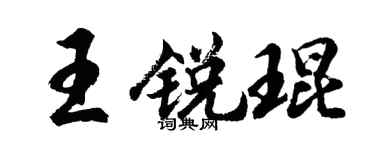 胡问遂王锐琨行书个性签名怎么写