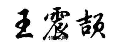 胡问遂王震颉行书个性签名怎么写
