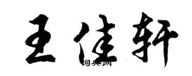 胡问遂王佳轩行书个性签名怎么写