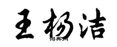 胡问遂王杨洁行书个性签名怎么写