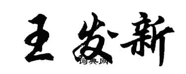 胡问遂王发新行书个性签名怎么写