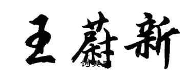胡问遂王蔚新行书个性签名怎么写