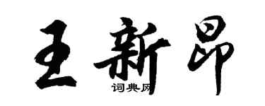 胡问遂王新昂行书个性签名怎么写