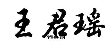 胡问遂王君瑶行书个性签名怎么写