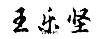 胡问遂王乐坚行书个性签名怎么写