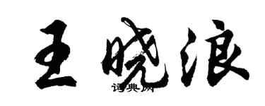 胡问遂王晓浪行书个性签名怎么写