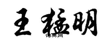 胡问遂王猛明行书个性签名怎么写